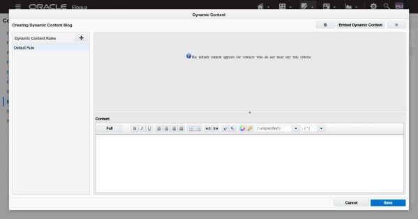 Creating Dynamic Content in Oracle Eloqua 3 Creating Dynamic Content in Oracle Eloqua