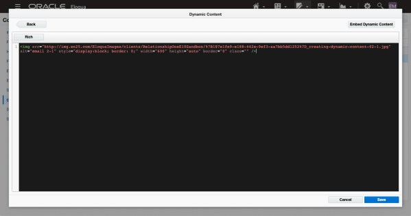 Creating Dynamic Content in Oracle Eloqua 5 Creating Dynamic Content in Oracle Eloqua