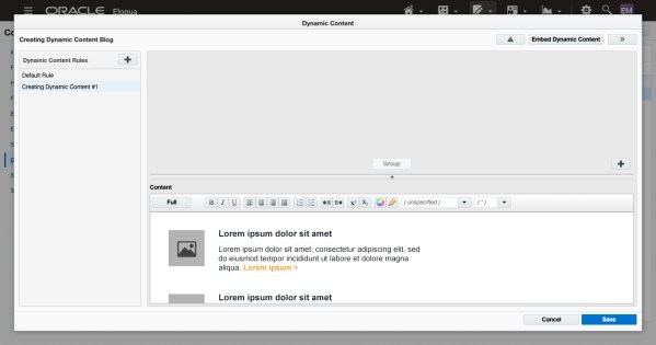 Creating Dynamic Content in Oracle Eloqua 10 Creating Dynamic Content in Oracle Eloqua