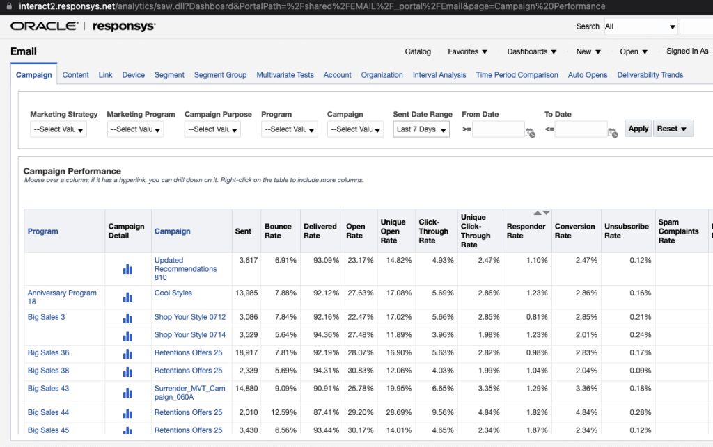 Understanding Reporting in Responsys - Relationship One 4 Understanding Reporting in Responsys - Relationship One